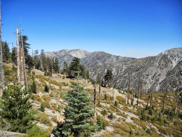 稜線を歩くハイカーに人気の Ontario Peak